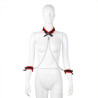 KinkHarness Kit Collier Menottes Romance Noir Rouge